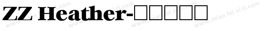 ZZ Heather字体转换